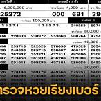 ตรวจหวยที่ 1 มิถุนายน